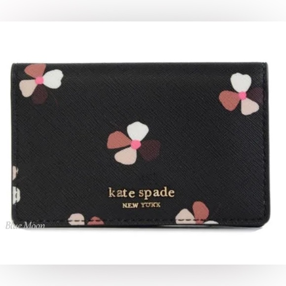 kate spade Handbags - Kate Spade Black Flower Mini wallet